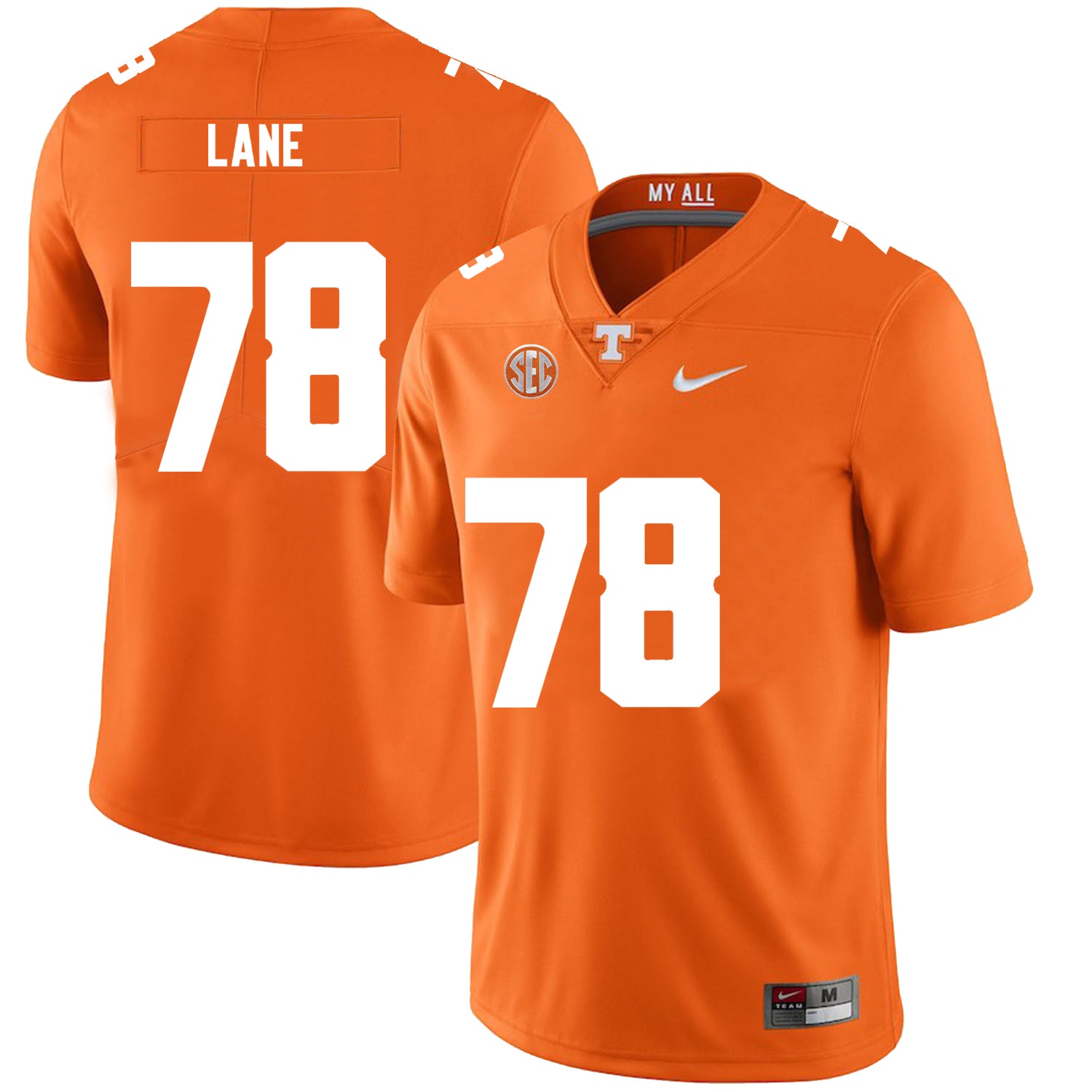Men’s Tennessee Volunteers 78 Ollie Lane Football Jersey Stadium